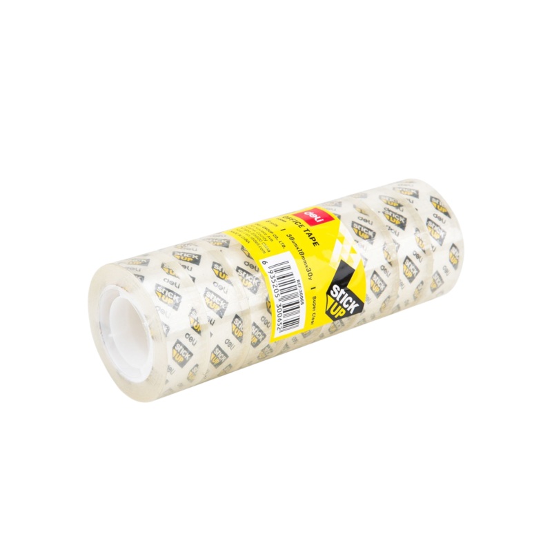 Deli Clear Office Tape 18mm x27m Tube of 8 Rolls E30065