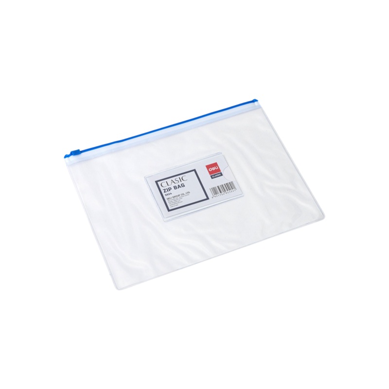 Deli PVC A5 Zip Bag with Plastic Zip Multicolor