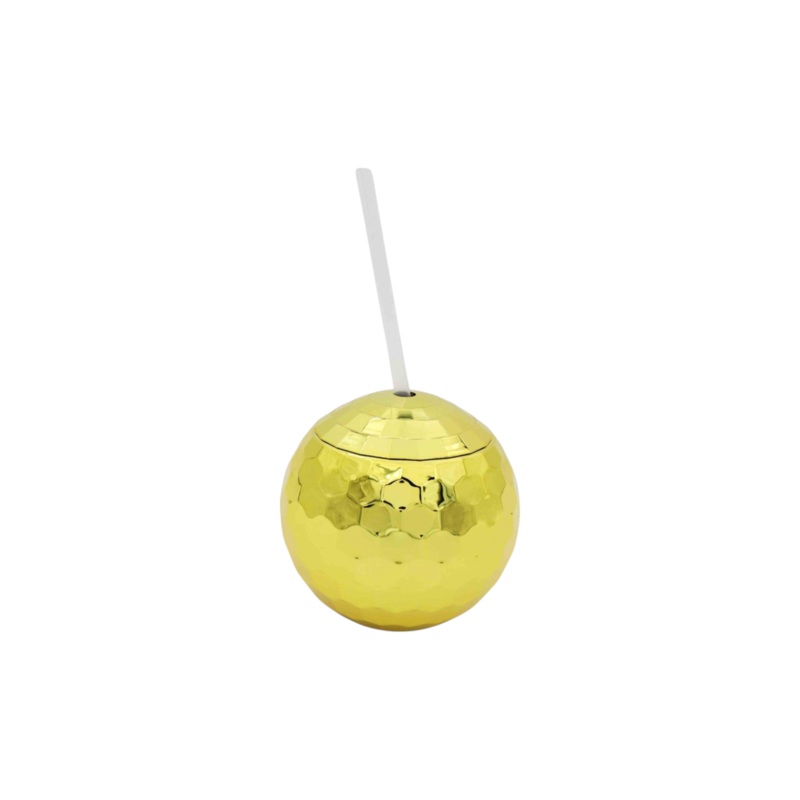 Disco Ball Smoothie Cup 350ml Tumbler with Straw