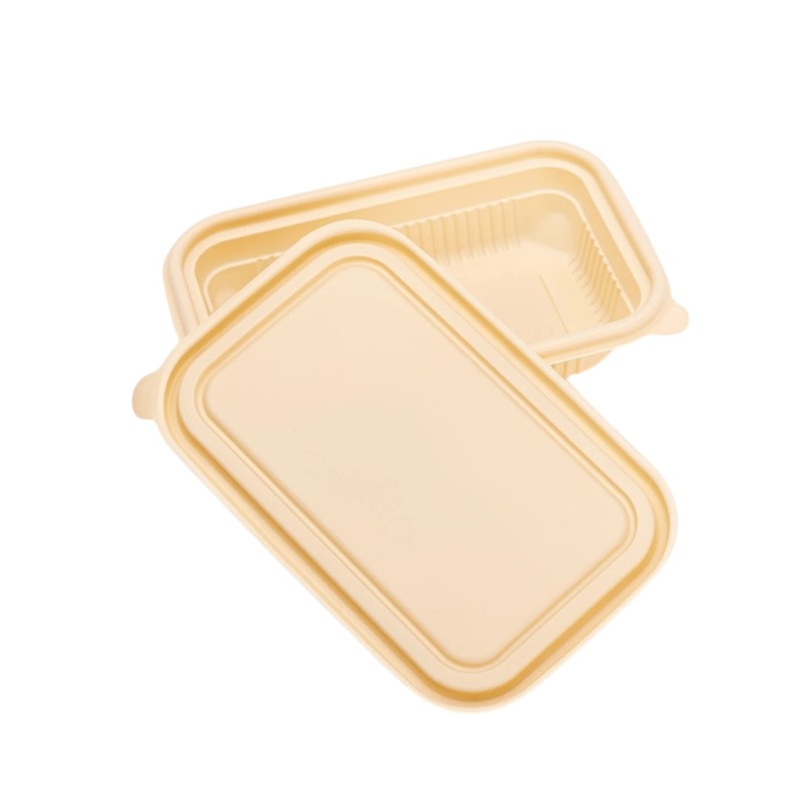 Disposable Plastic Food Tray with Lid 18.5x12cm 10pack