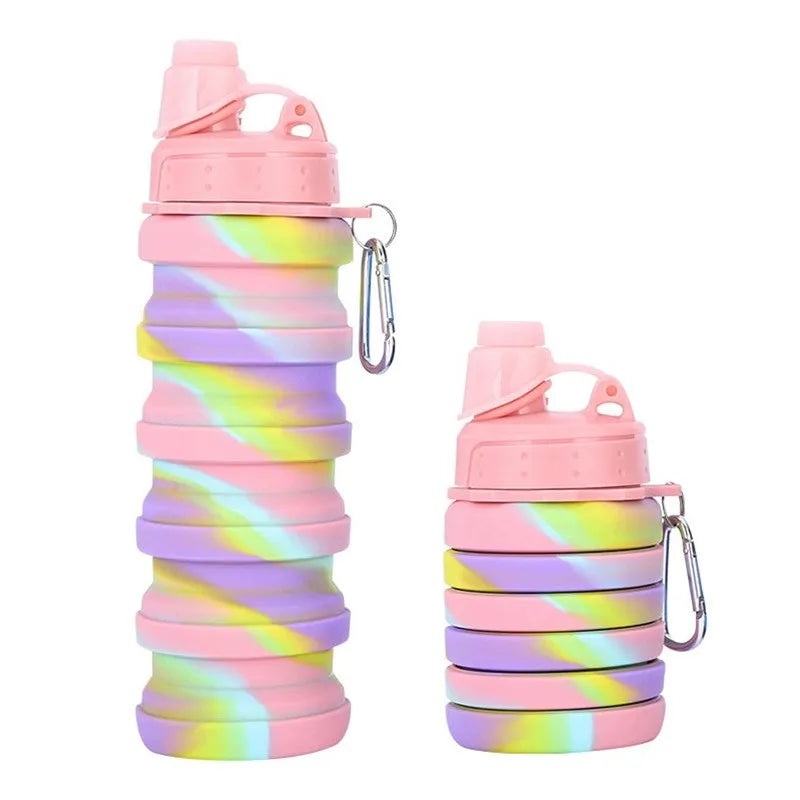 Silicone Collapsible Adjustable Water Bottle 13.5x7cm