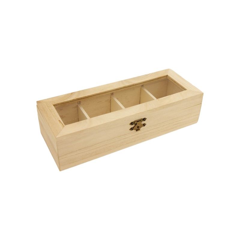 Wooden Jewellery Gift Box Long Shape 25×9.5×6.5cm