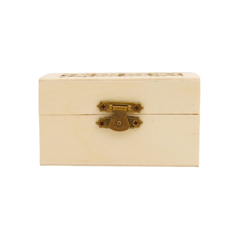Wooden Jewellery Gift Box Square Shape 9×5.5x5cm
