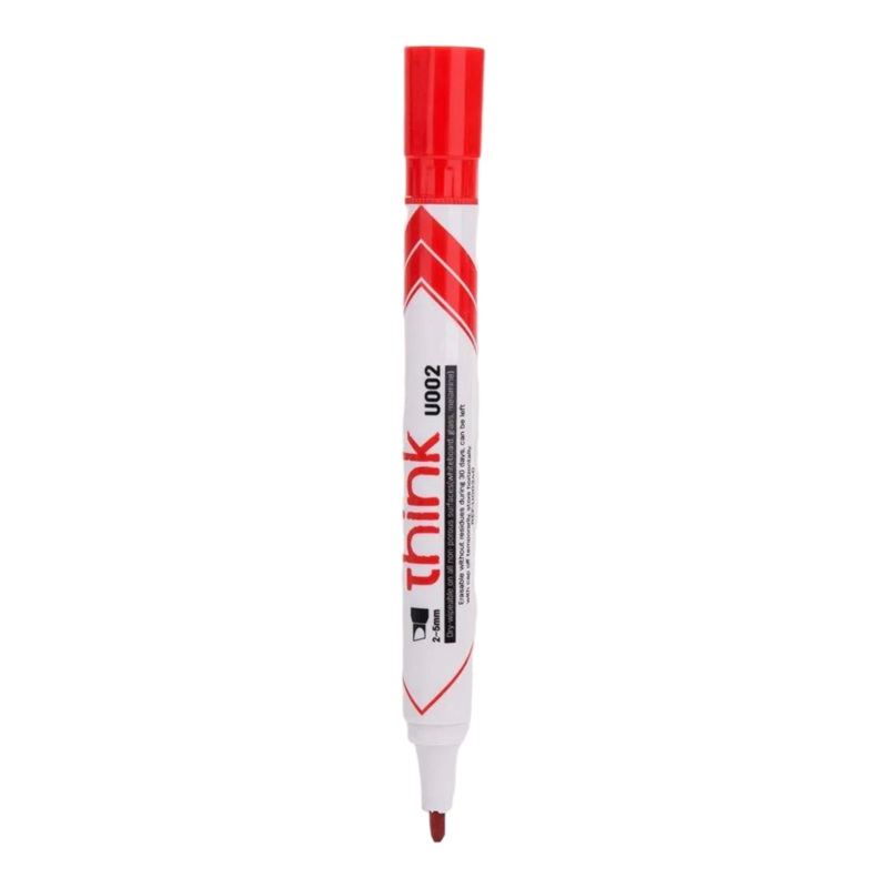 Deli Dry Eraser Whiteboard Marker Red Bullet Tip 2.0mm EU00140 1pc