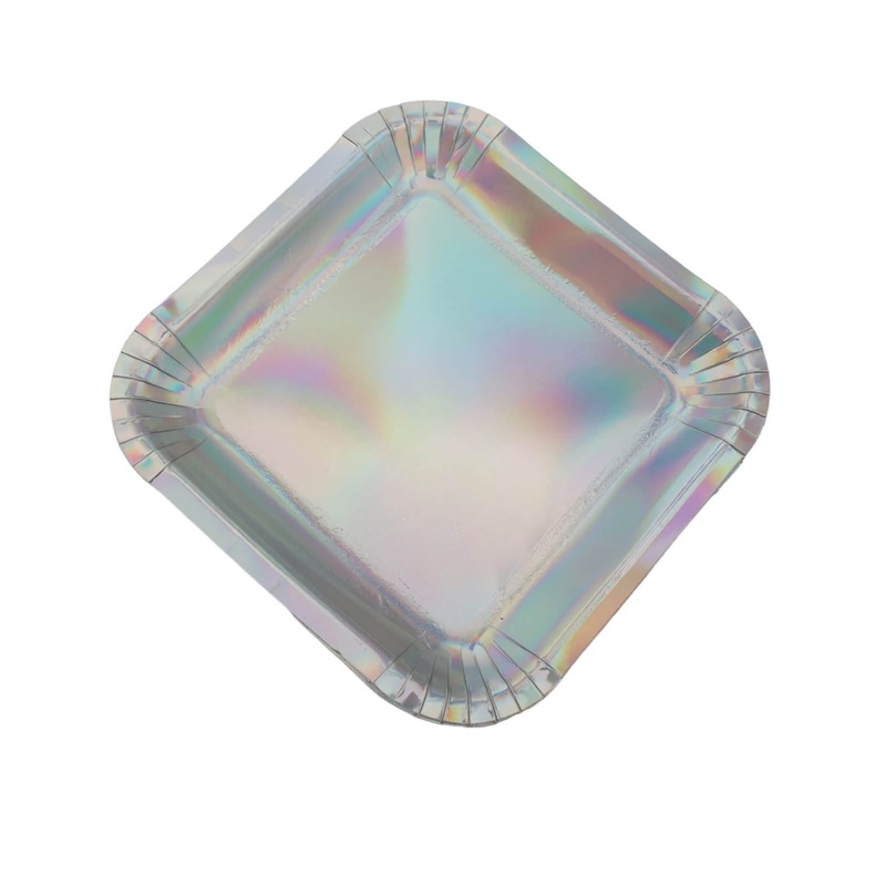 Disposable Party Paper Plates Square Pearl 9Inch 23cm 10pack