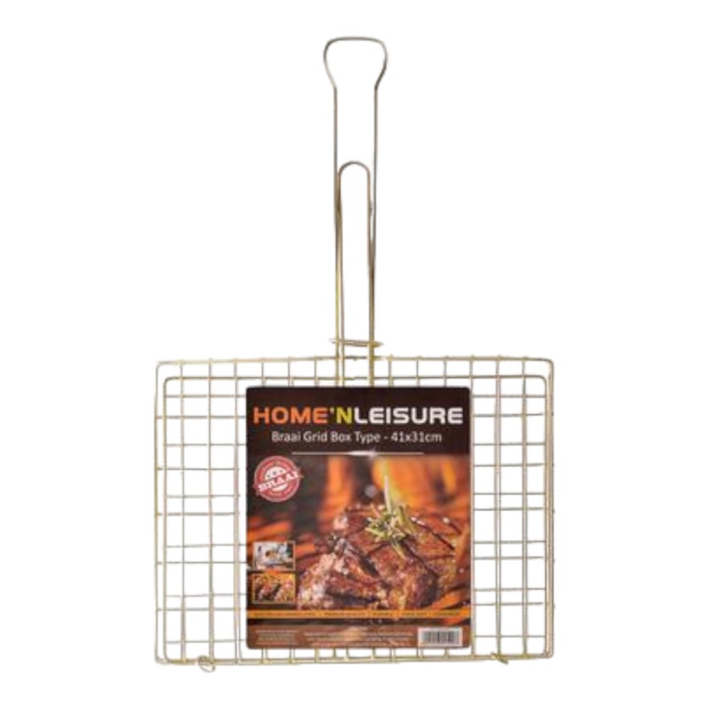 Home n Leisure Metal Braai Grid Fixed Handle 41x31cm
