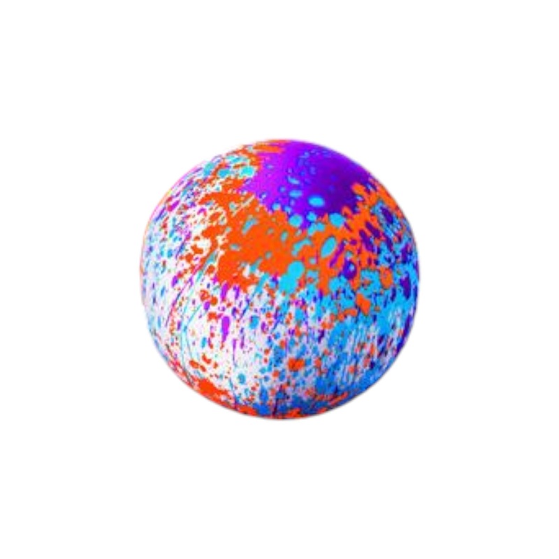 Rainbow Pool Ball 20cm Plastic