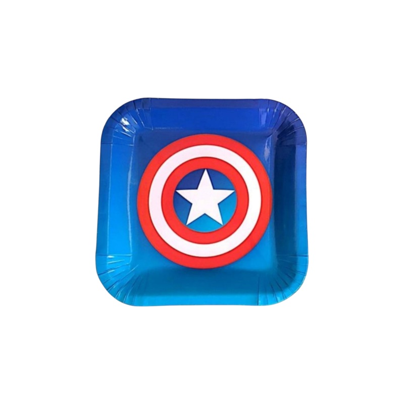 Disney Avengers Party Paper Square Plate 9inch 10 pack