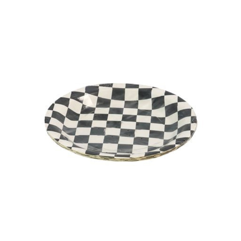 Disposable Party Paper Plate Checked 10pack