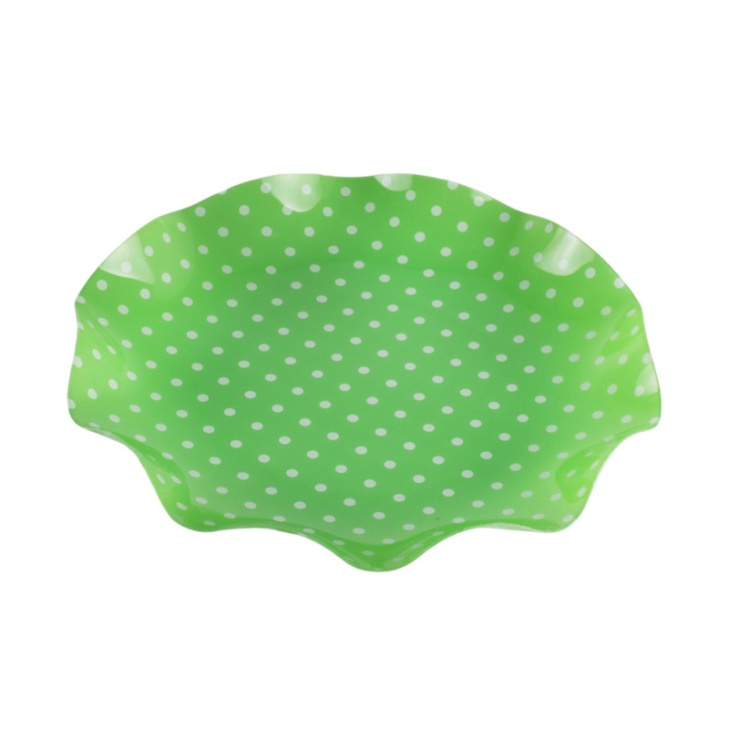 Plastic Party Plate Wave with Dots 20cm