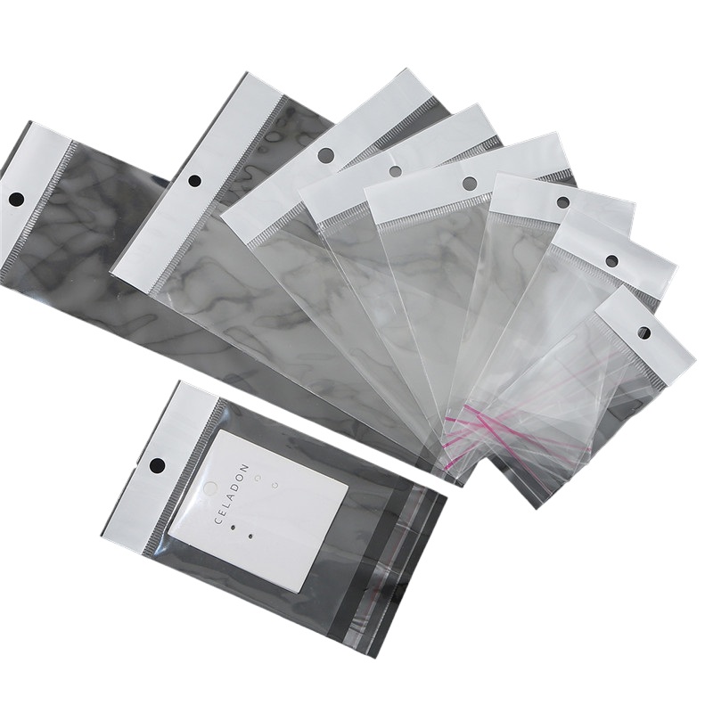 Polyprop Cellophane SelfSeal Bags 12x17cm Punch Hanging Hole 100pack