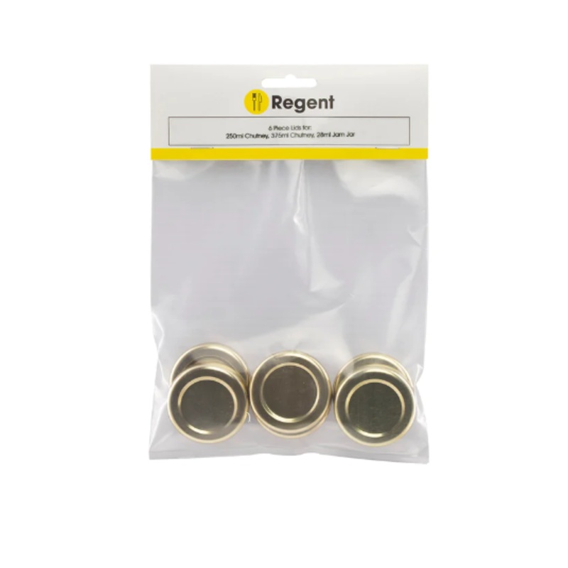 Regent Jar Lids Gold 6Pack 43mm 21569