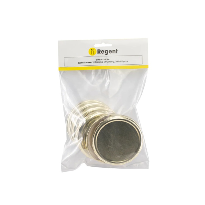 Regent Jar Lids Gold 6Pack 82mm 21573