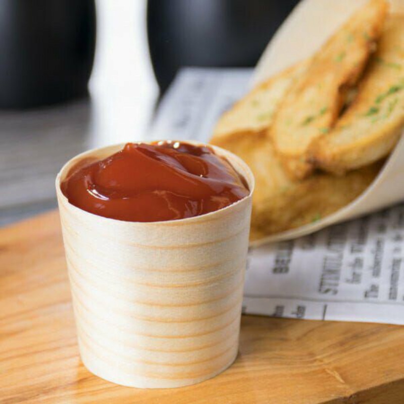 Bamboo Serving Cups 60x60mm 20pcs