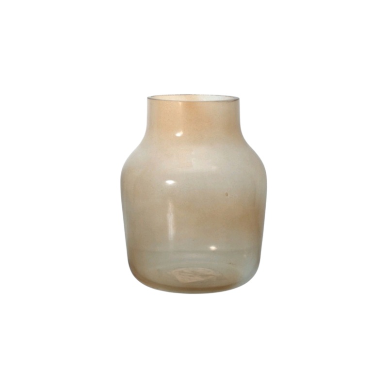 Glass Flower Vase Tapered Neck 19cm 22714