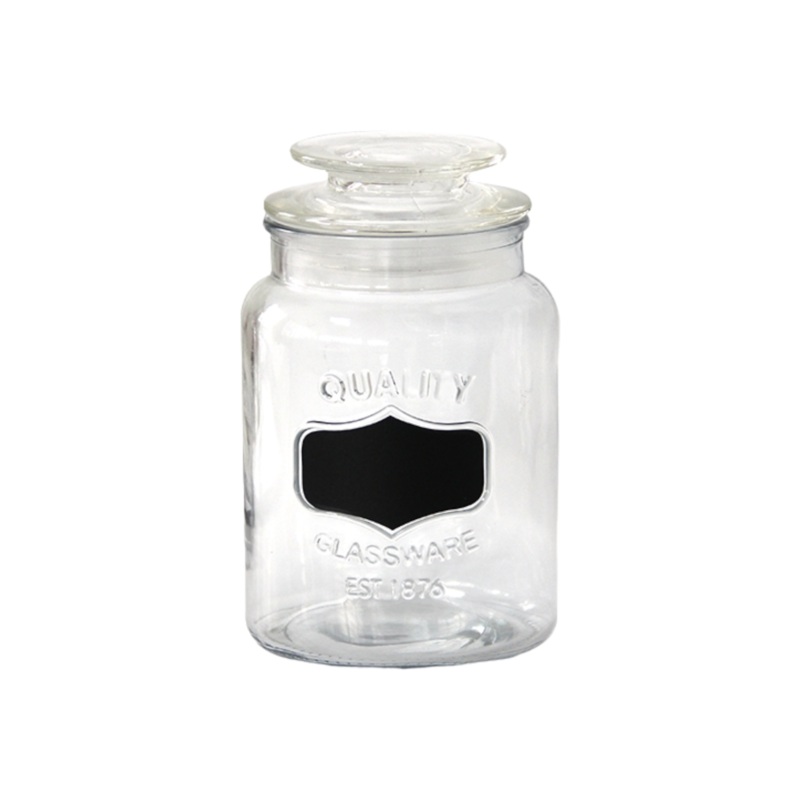 Glass Storage Jar 1230ml with Chalkboard Notes Label 27303