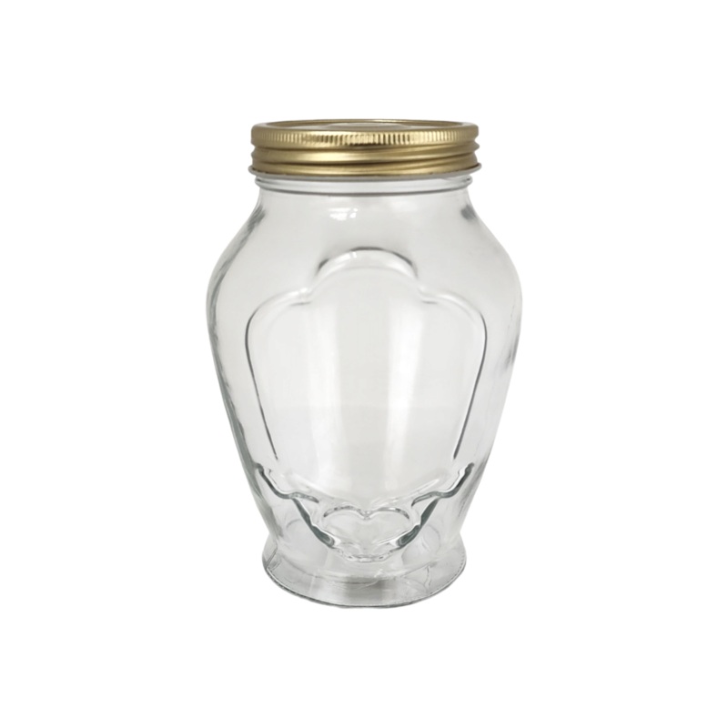 LAV Glass Canister Jar 1L with Gold Lid SGN1361