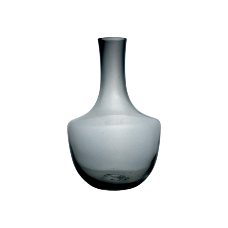Pasabahce Glass Flower Vase Grey Belly Decanter 34928