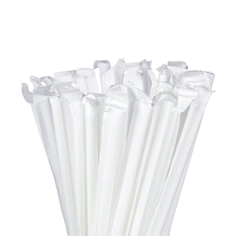 8mm Plastic Straws Wrapped Triple Thick 1000pack