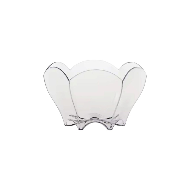 Acrylic Flower-Shaped Reusable Dessert Cup 60ml 10Pcs 7×4.2×4.4cm
