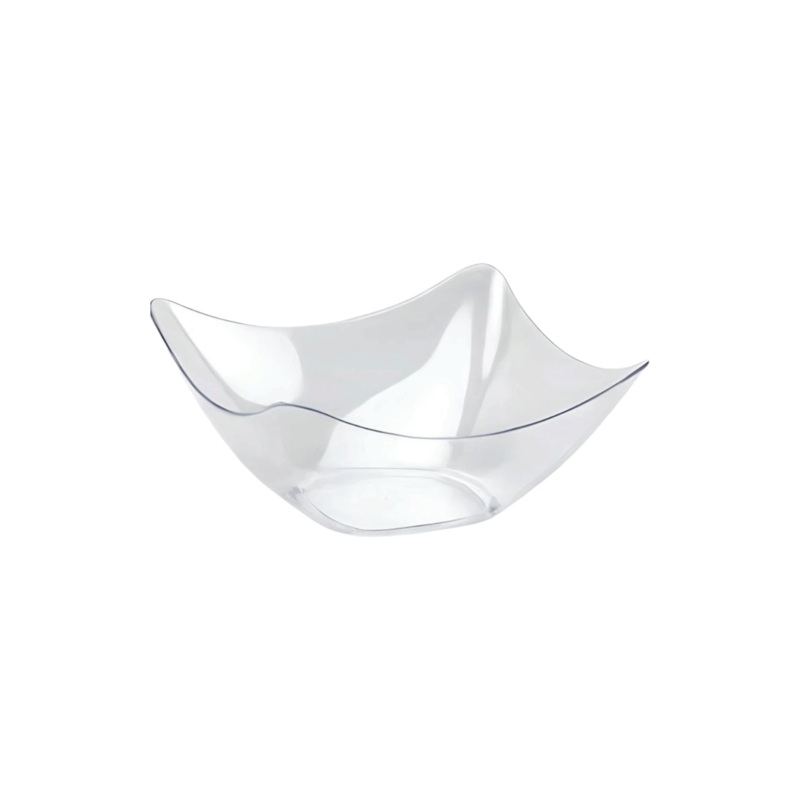 Acrylic Mini Flutter Reusable  Dessert Bowl 79ml 10Pcs  7.6×7.6×3.6cm
