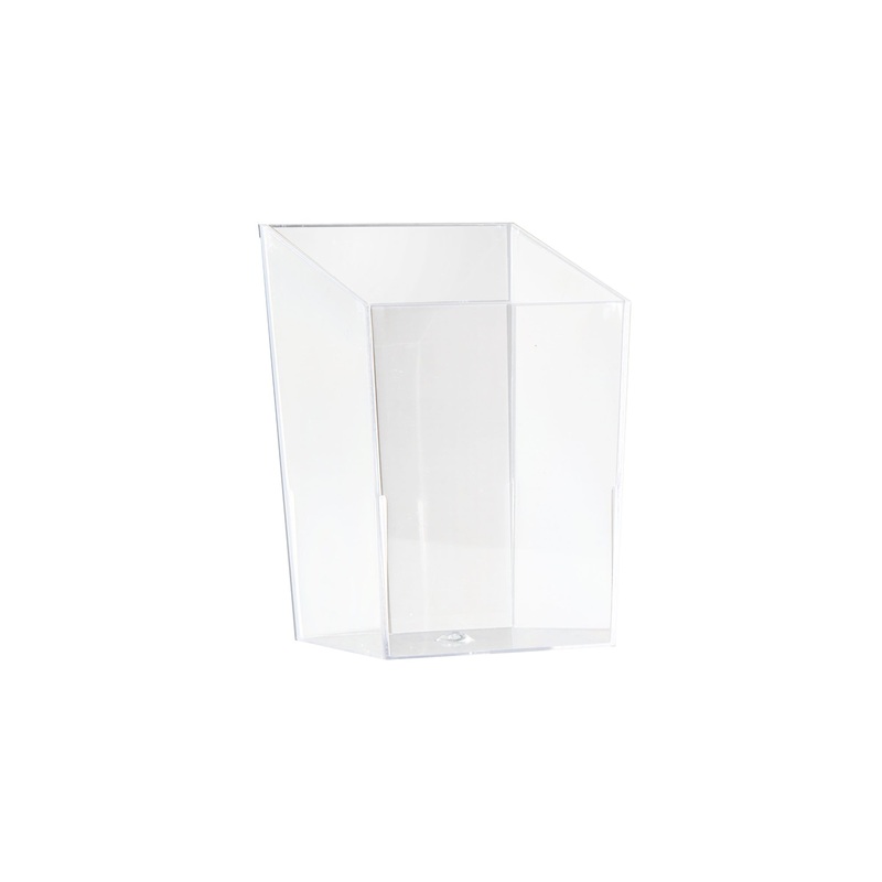 Acrylic Square Clear Reusable Plastic Dessert Cups 85ml 10Pcs 4.6x7cm
