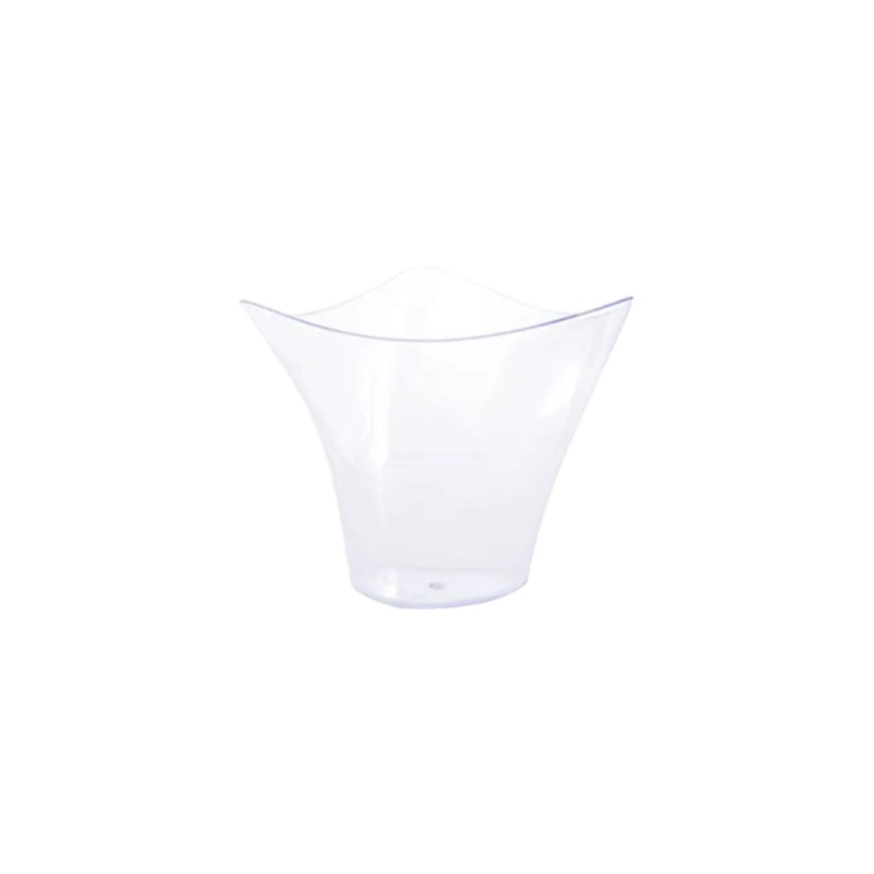 Acrylic Twisted Triangle Reusable Dessert Cup 100ml 10pack 7.5×3.5×6.2cm