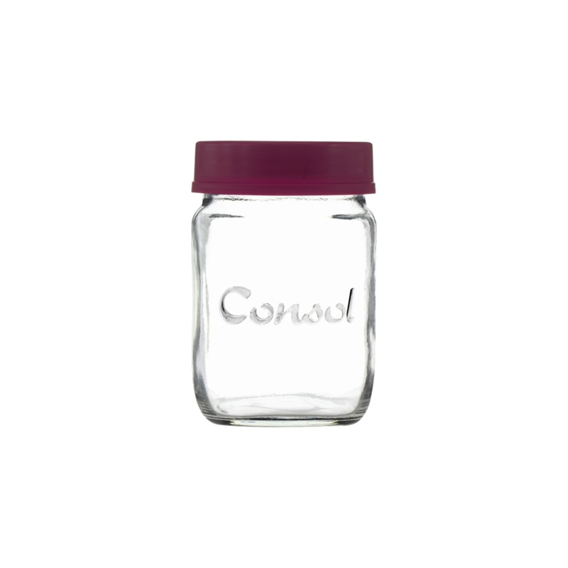 Consol Preseve Glass Jar 250ml with Colour Lid 10149