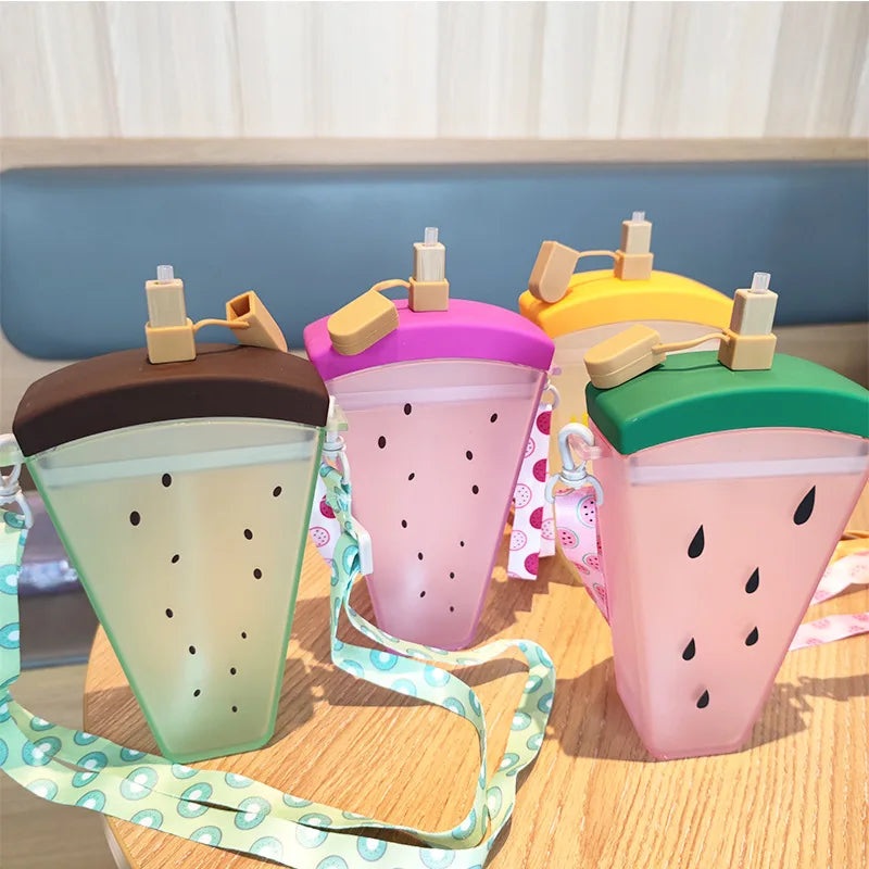 Fruit Popsicle-Shaped Sippy Plastic Bottle 17.5cm 320ml