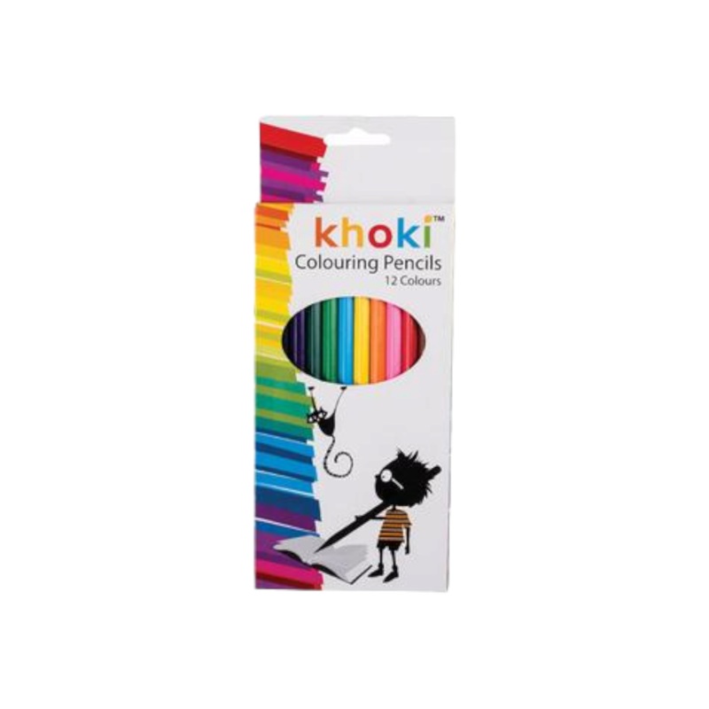 Khoki Art and Craft Pencil Crayson Long 12pack