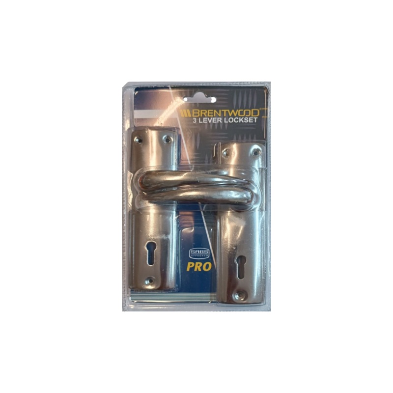 Lockset Mortice 3 Lever C/P SABS Approved