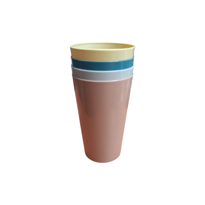 Pastel Picnic Plastic Tumbler Cups 8×12.5cm 4pc Set 290ml