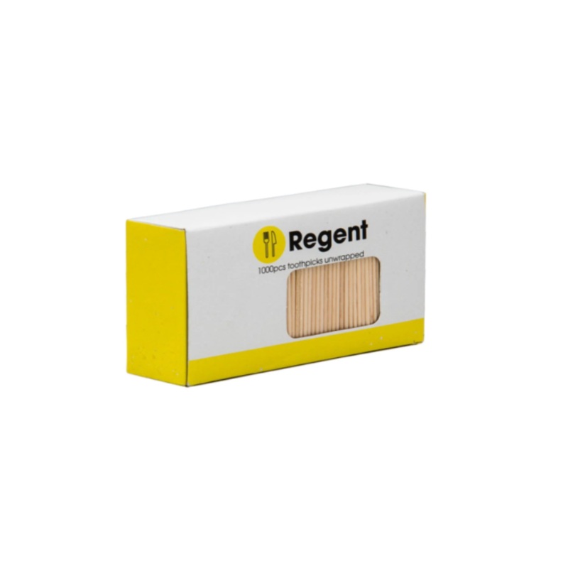 Regent Toothpick Wooden 1000Pcs Unwrapped In A Box 21086