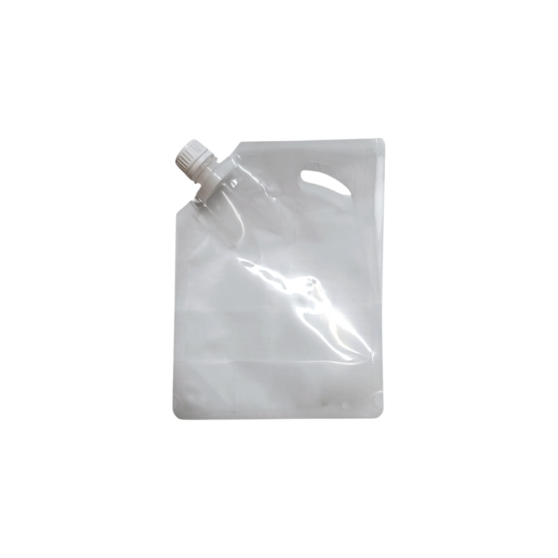 Stand-Up Beverage Carry Pouch Bag 2L Food Grade Clear with Side Spout 21x26cm