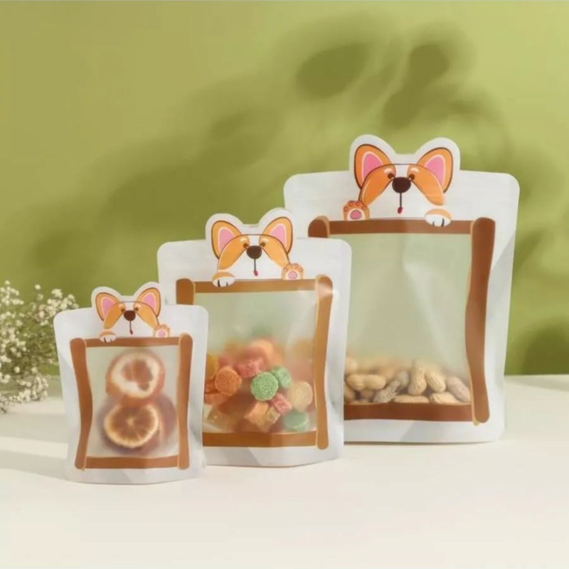 Stand-up Food Saver Zip Lock Pouch Bag 15.4x20cm Mason Jar Shaped Reusable Storage Packaging 1pc