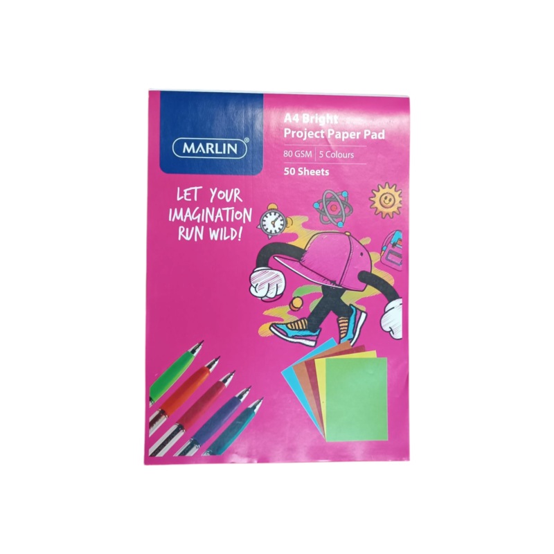 A4 Bright Project Paper Pad 80gsm 50 Sheets