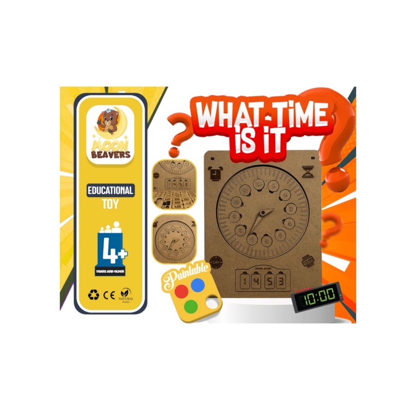Educational Toy Learn What Time Is It Puzzle 16x20cm