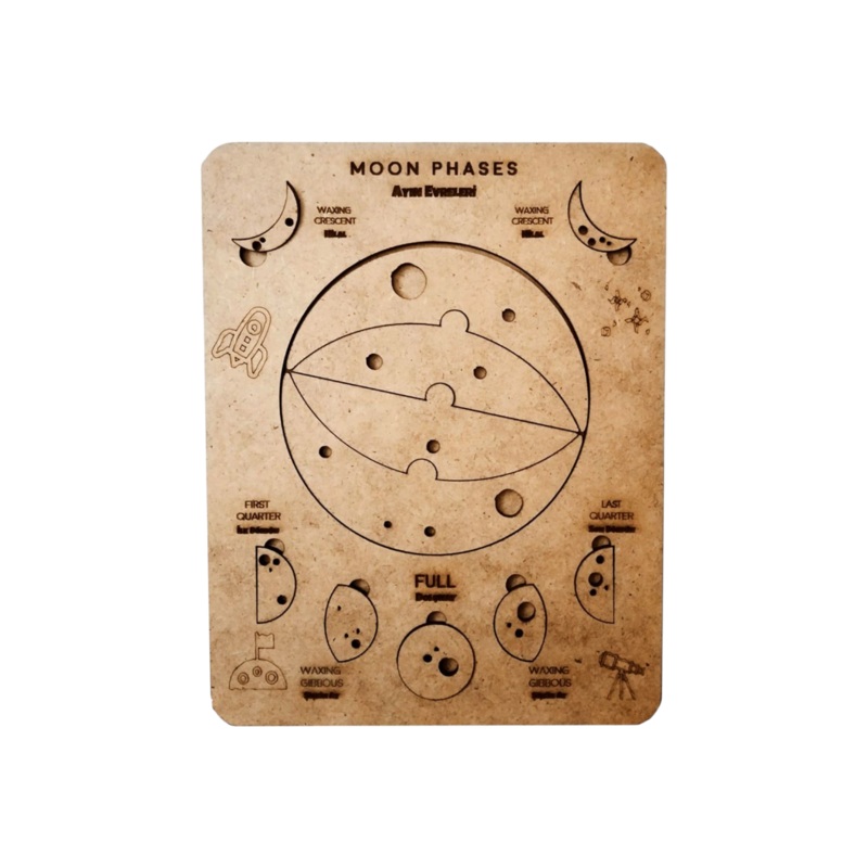 Educational Toy Moon Phases Puzzle 16x20cm MB44