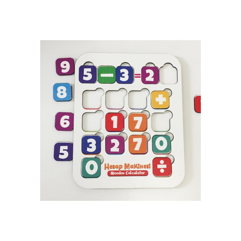 Educational Toy Wooden Calculator Puzzle 16x20cm MB42