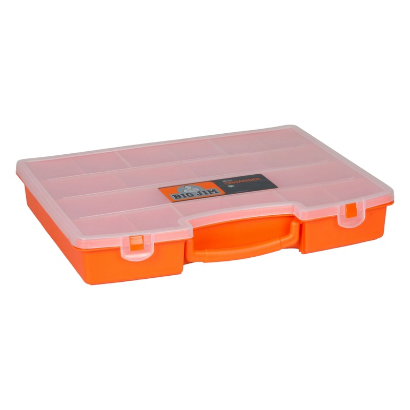 Big Jim Organiser 36cm Utility Toolbox Orange 17-Compartments