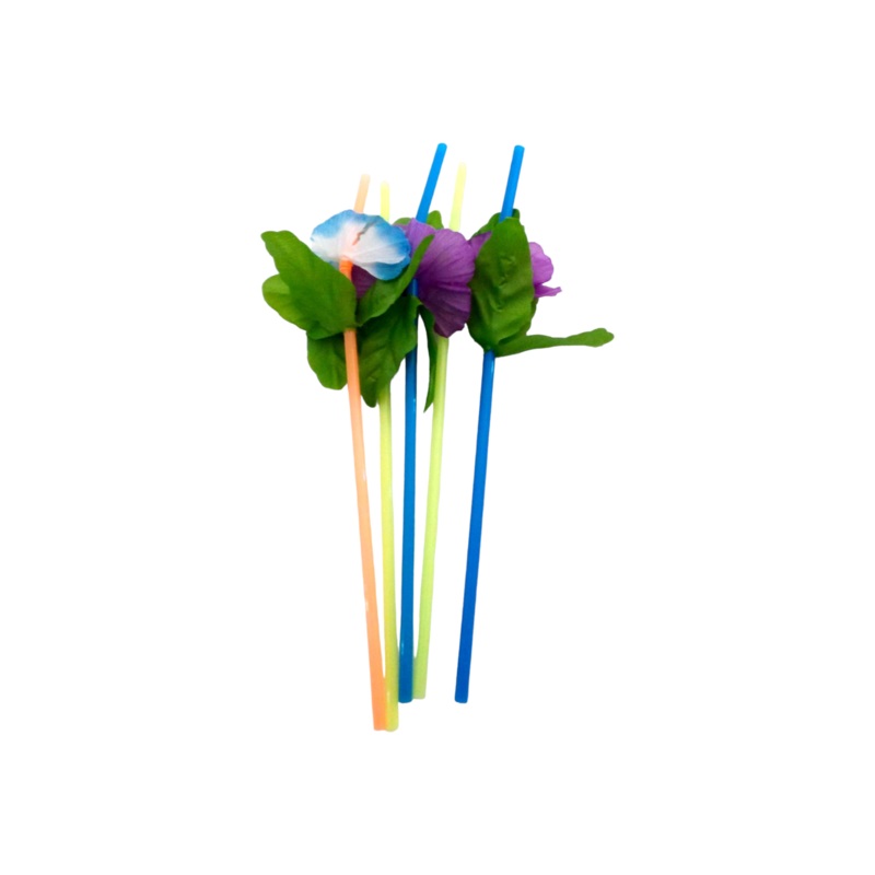 Hawaiian Cocktail Straw 24cmx5mm 6pcs