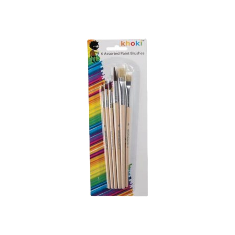 Khoki Art & Craft Paint Brush Artist 6pc Set