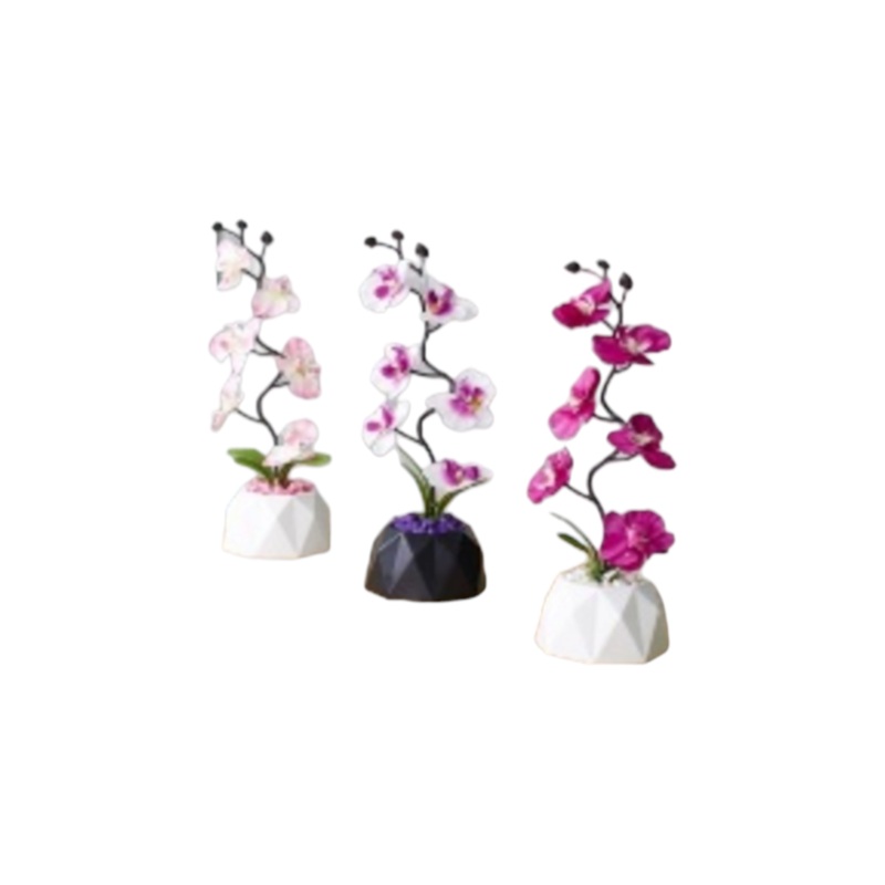 Nu Ware Plastic Flower Pot Dome Base with Bonsai Flower