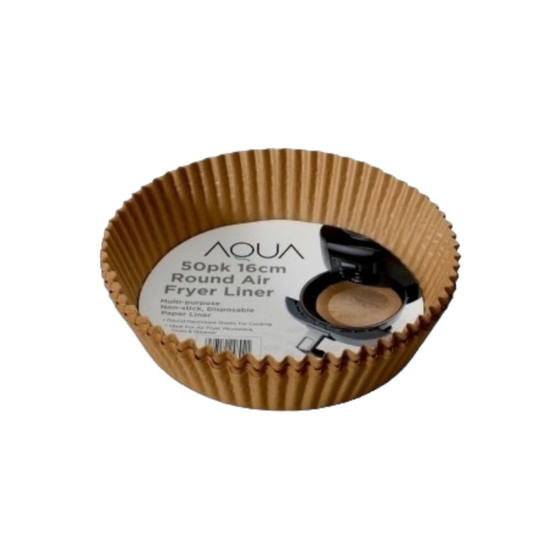 Aqua Air Fryer Greaseproof Paper Liner Round 20×4.5cm 50pcs