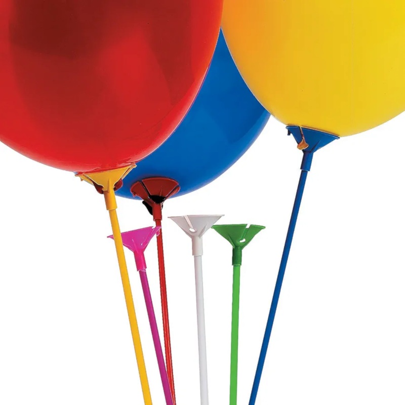 Balloon Stick with Cup Holder 10-Stick 10-Holder 40cm