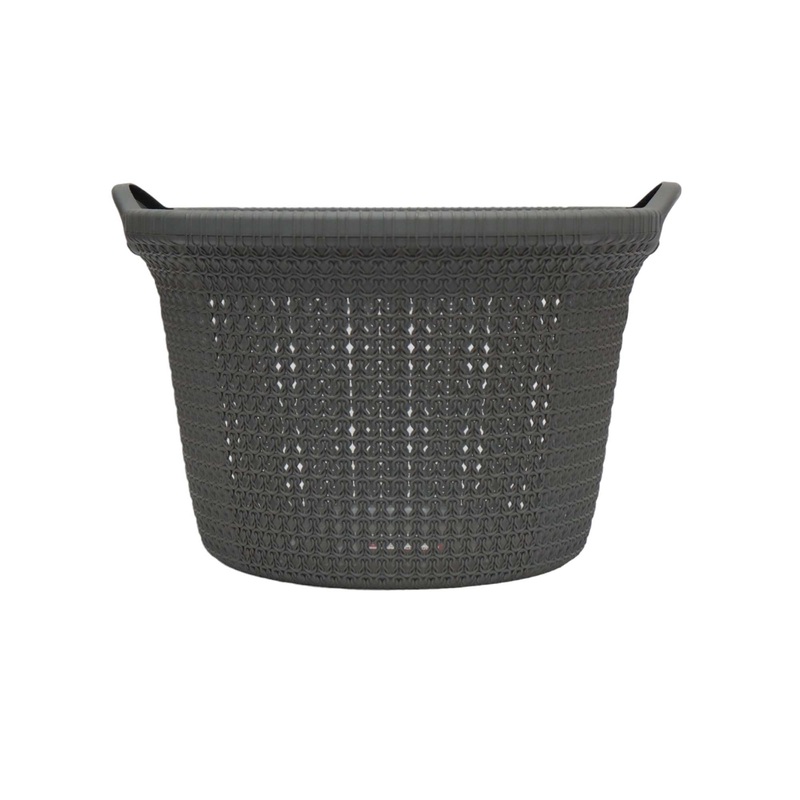 Titiz Laundry Round Laundry Basket Knit Pattern 35L TM-8034
