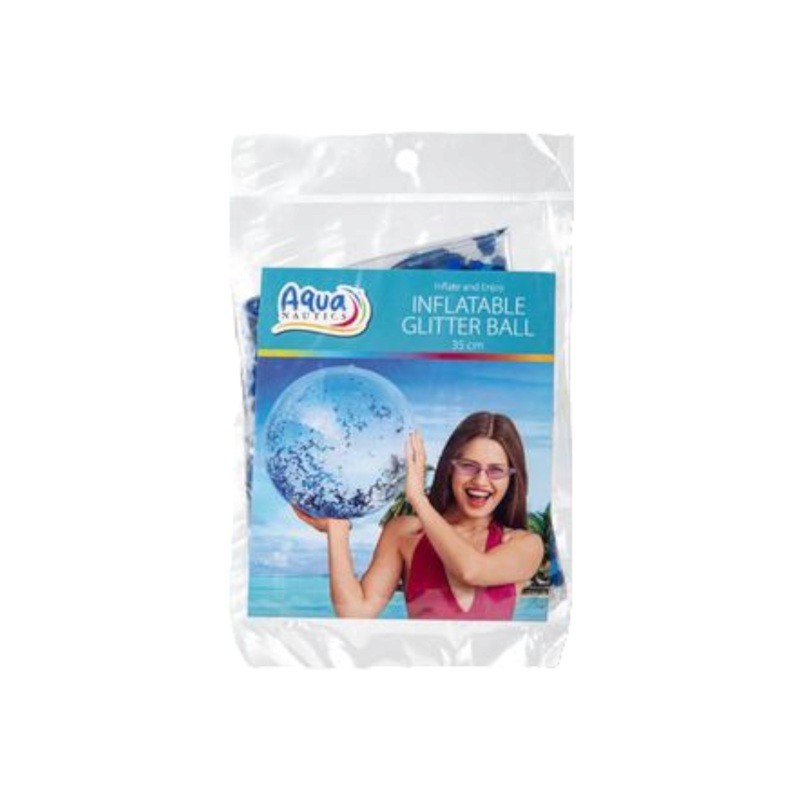 Aquanautics Glitter Ball Blue 35cm