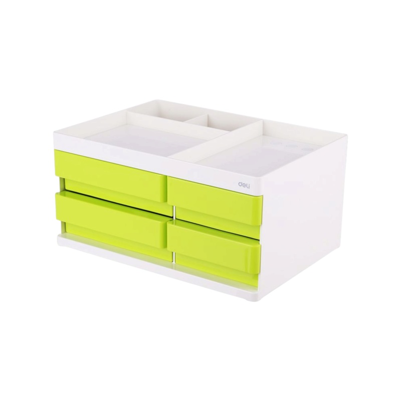 Deli Desk Organizer 4-Drawers 265x189x131mm Green