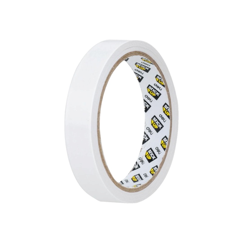 Deli Double Side Tape 18mmx9.2m Roll 80-Micron White