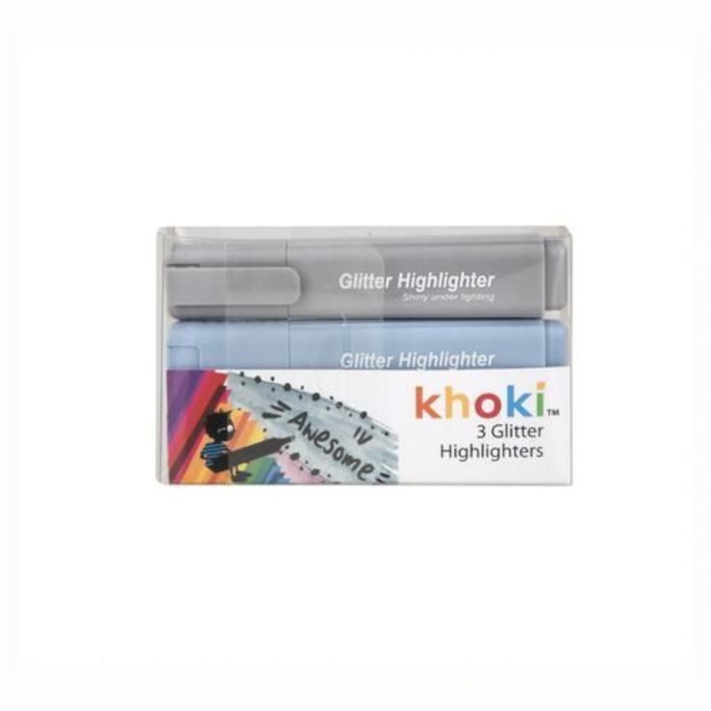 Khoki Arts & Kraft Glitter Highlighter 3pack